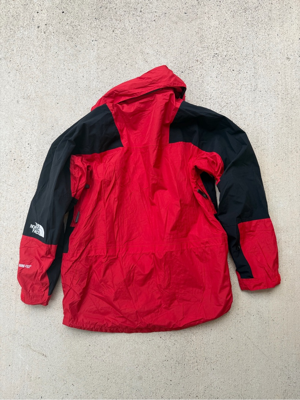 The North Face Gore Tex Mountain Jacket Red Black Waterproof Mens M - Picture 10 of 14
